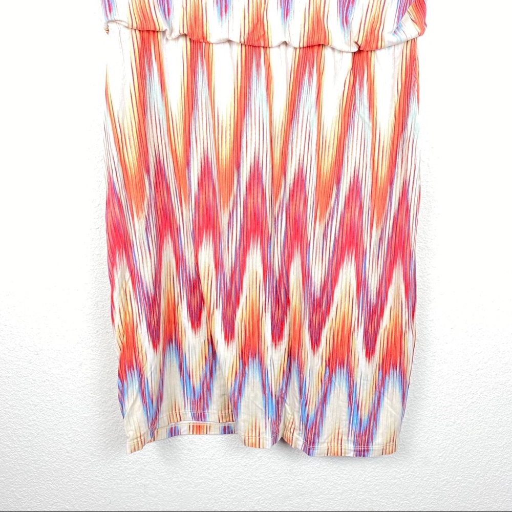 Chicos Chevron Dress Jersey Stretch Sz 1 / Med - Picture 3 of 5